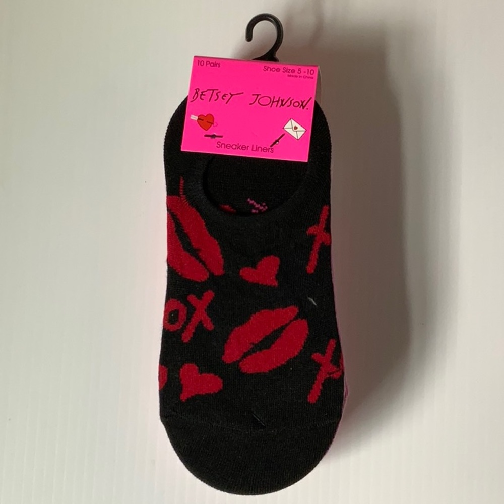 BETSEY JOHNSON 10-pack sneaker liners | multicolors | size 5-10